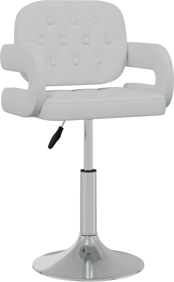 Vidaxl Eetkamerstoelen Draaibaar 2 St Kunstleer - Wit