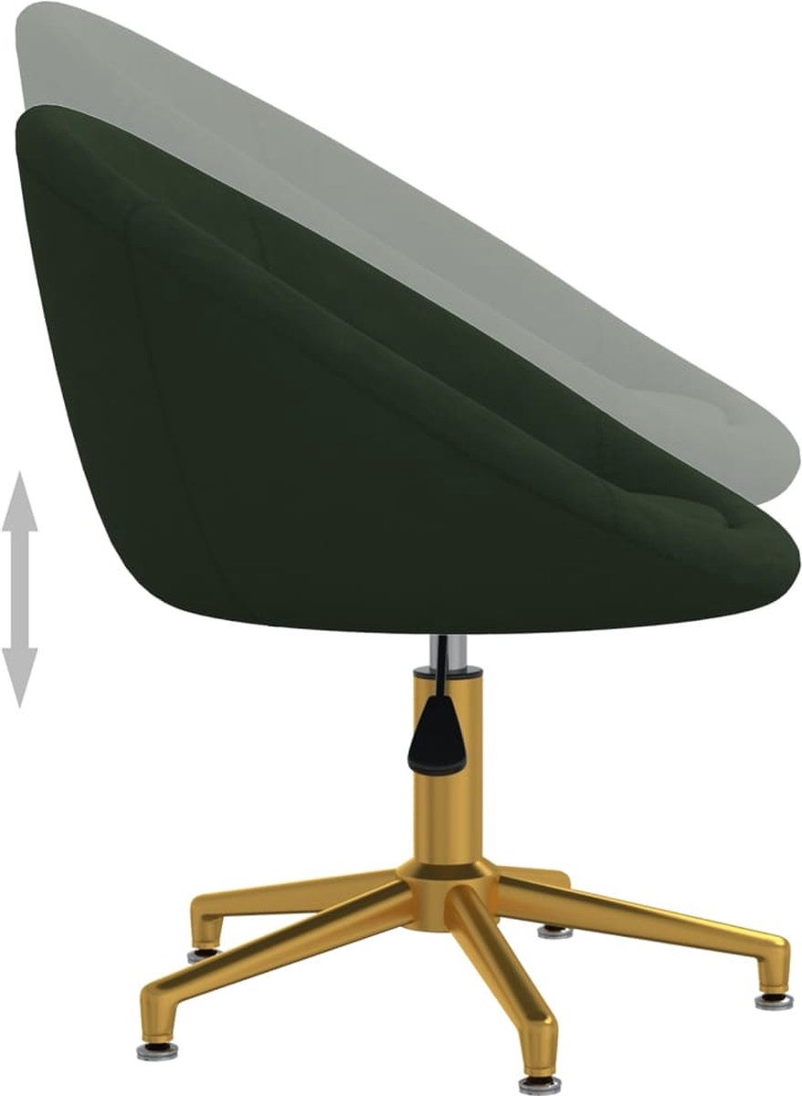 Vidaxl Eetkamerstoelen 4 St Fluweel Donker - Groen