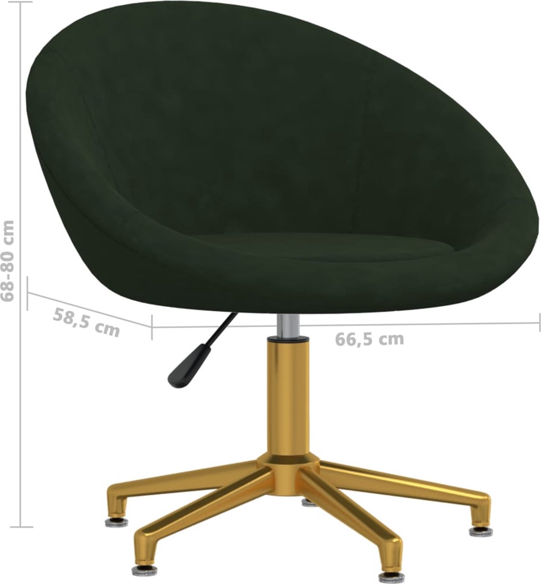 Vidaxl Eetkamerstoelen 4 St Fluweel Donker - Groen