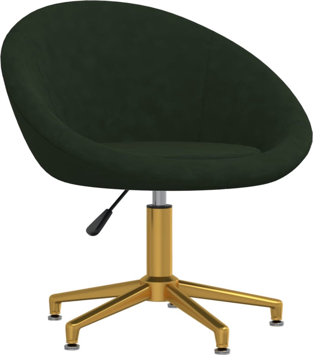 Vidaxl Eetkamerstoelen 4 St Fluweel Donker - Groen