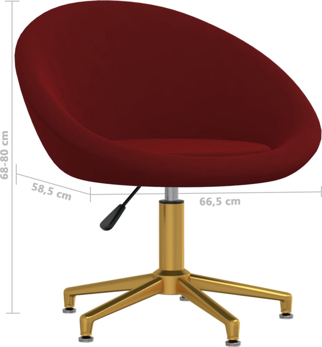 Vidaxl Eetkamerstoelen 4 St Fluweel Wijn - Rood