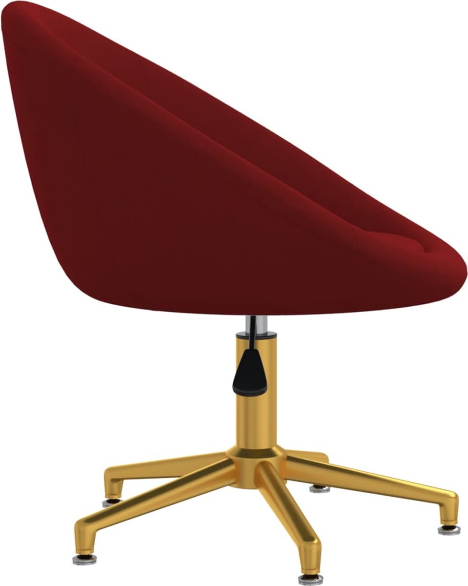 Vidaxl Eetkamerstoelen 4 St Fluweel Wijn - Rood