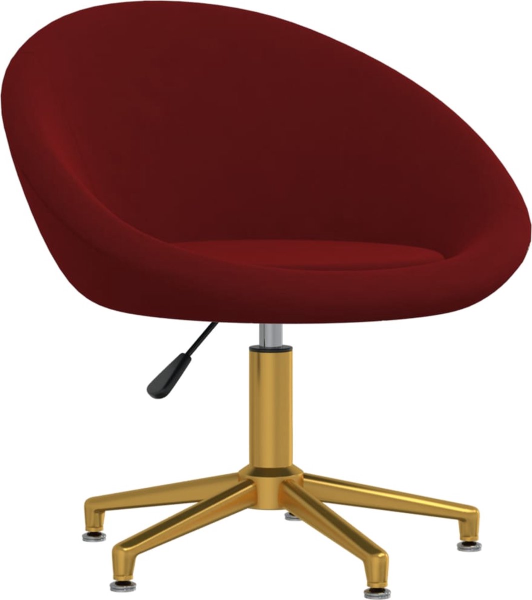 Vidaxl Eetkamerstoelen 4 St Fluweel Wijn - Rood