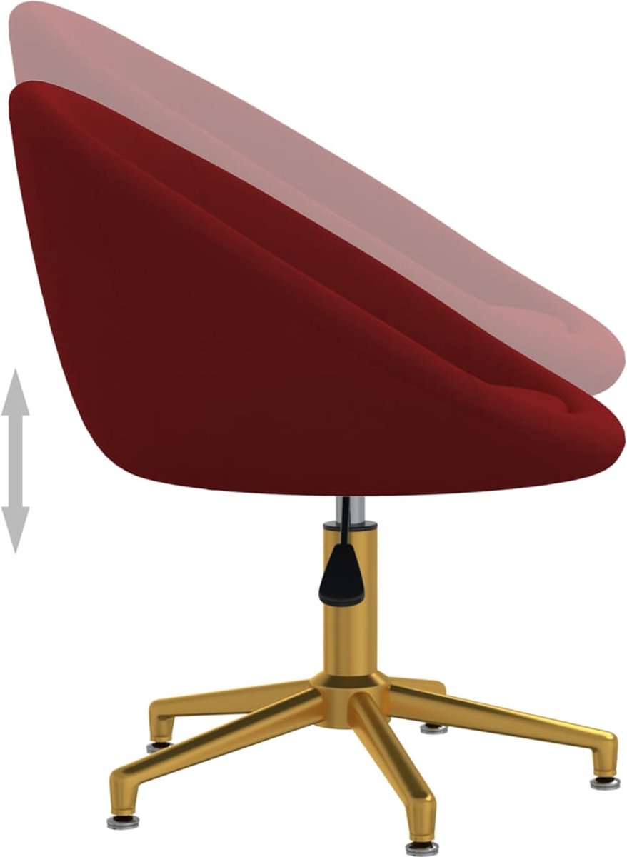Vidaxl Eetkamerstoelen 4 St Fluweel Wijn - Rood