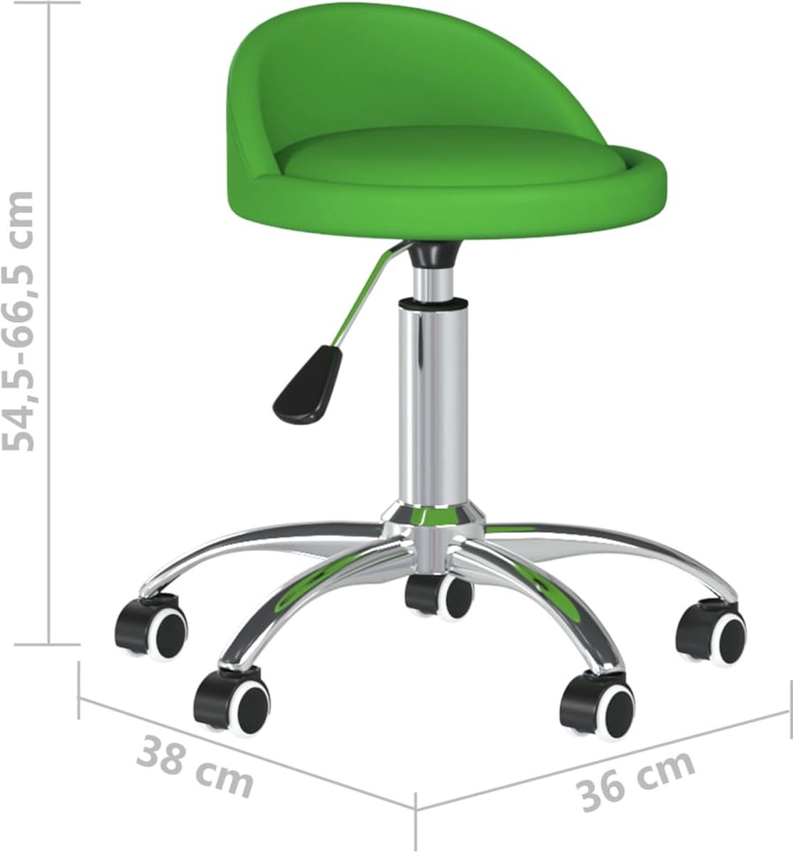Vidaxl Eetkamerstoelen Draaibaar 2 St Kunstleer - Groen