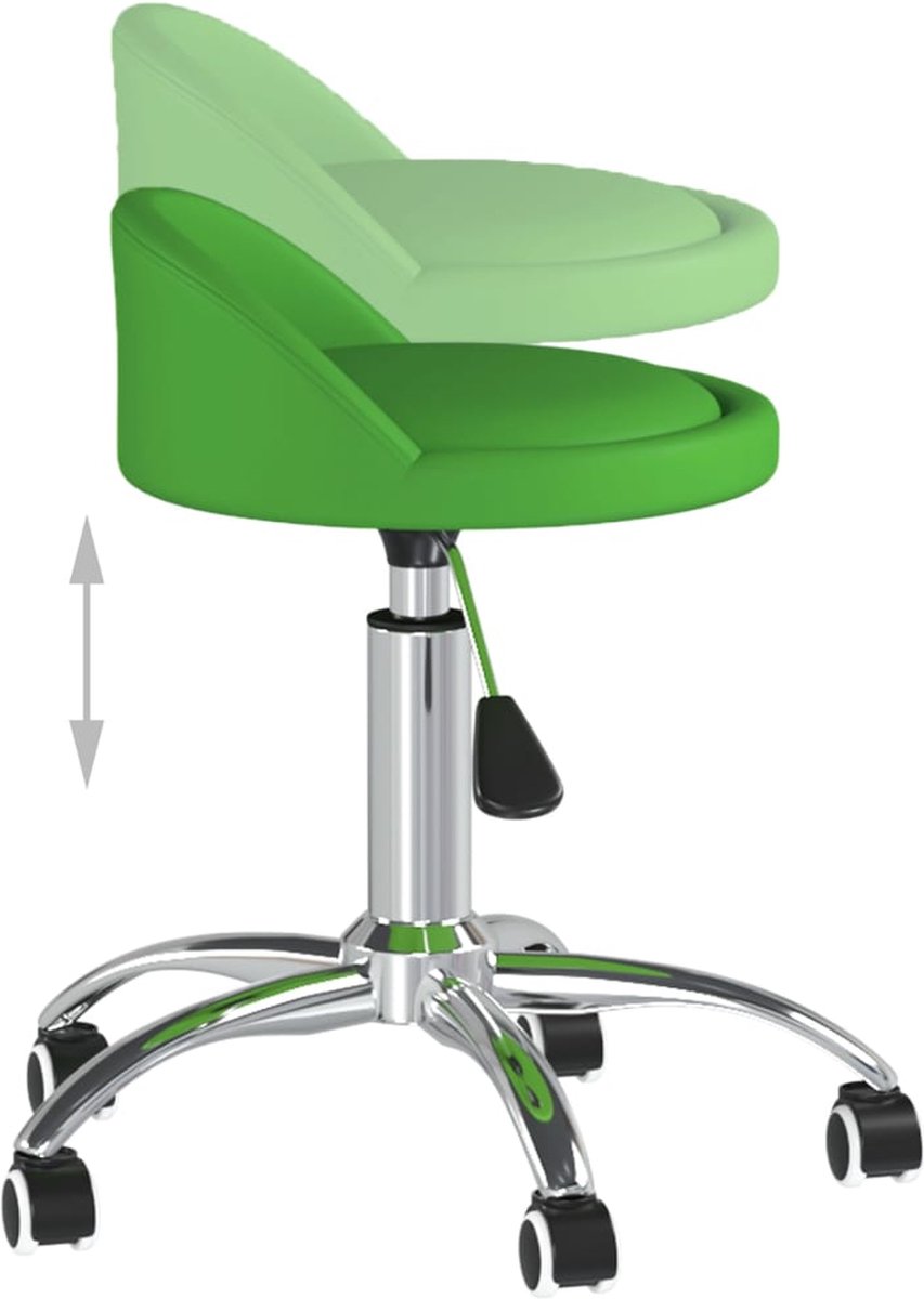Vidaxl Eetkamerstoelen Draaibaar 2 St Kunstleer - Groen