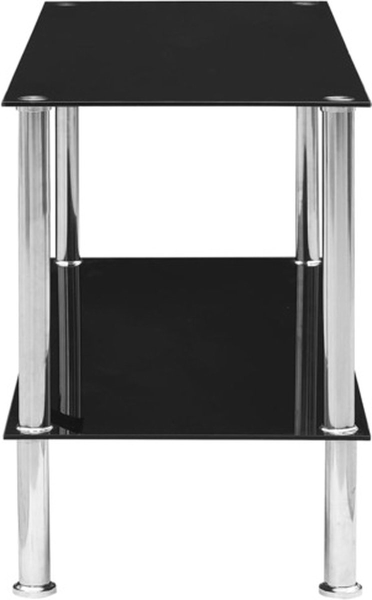 Vidaxl Salontafel 110x43x60 Cm Gehard Glas - Negro