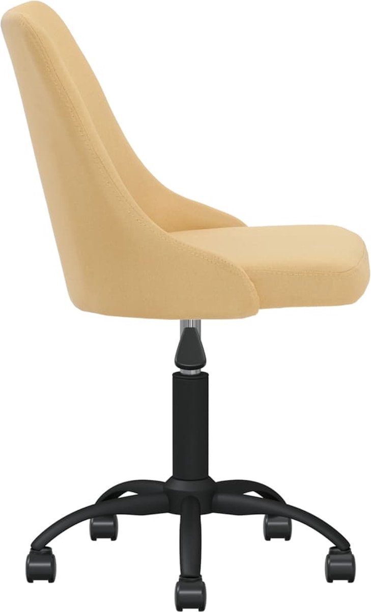 Vidaxl Eetkamerstoelen Draaibaar 2 St Stof - Geel