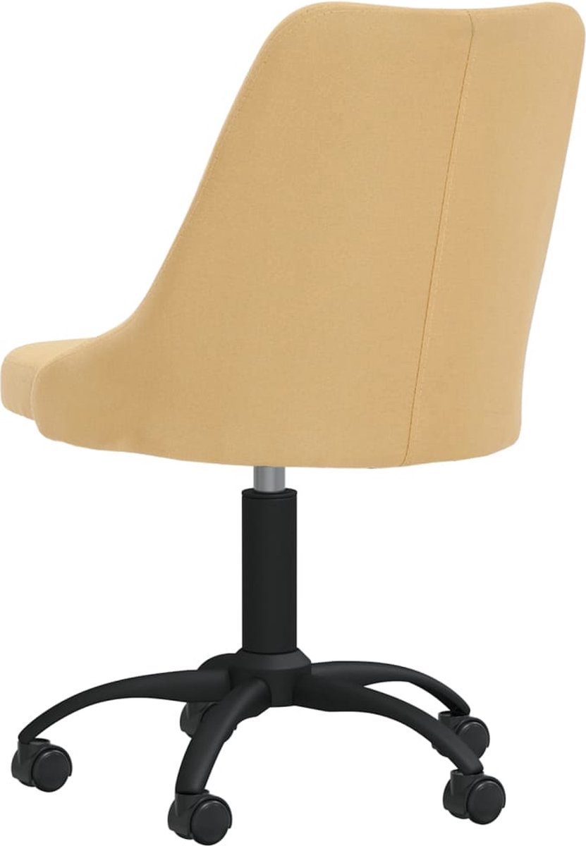 Vidaxl Eetkamerstoelen Draaibaar 2 St Stof - Geel