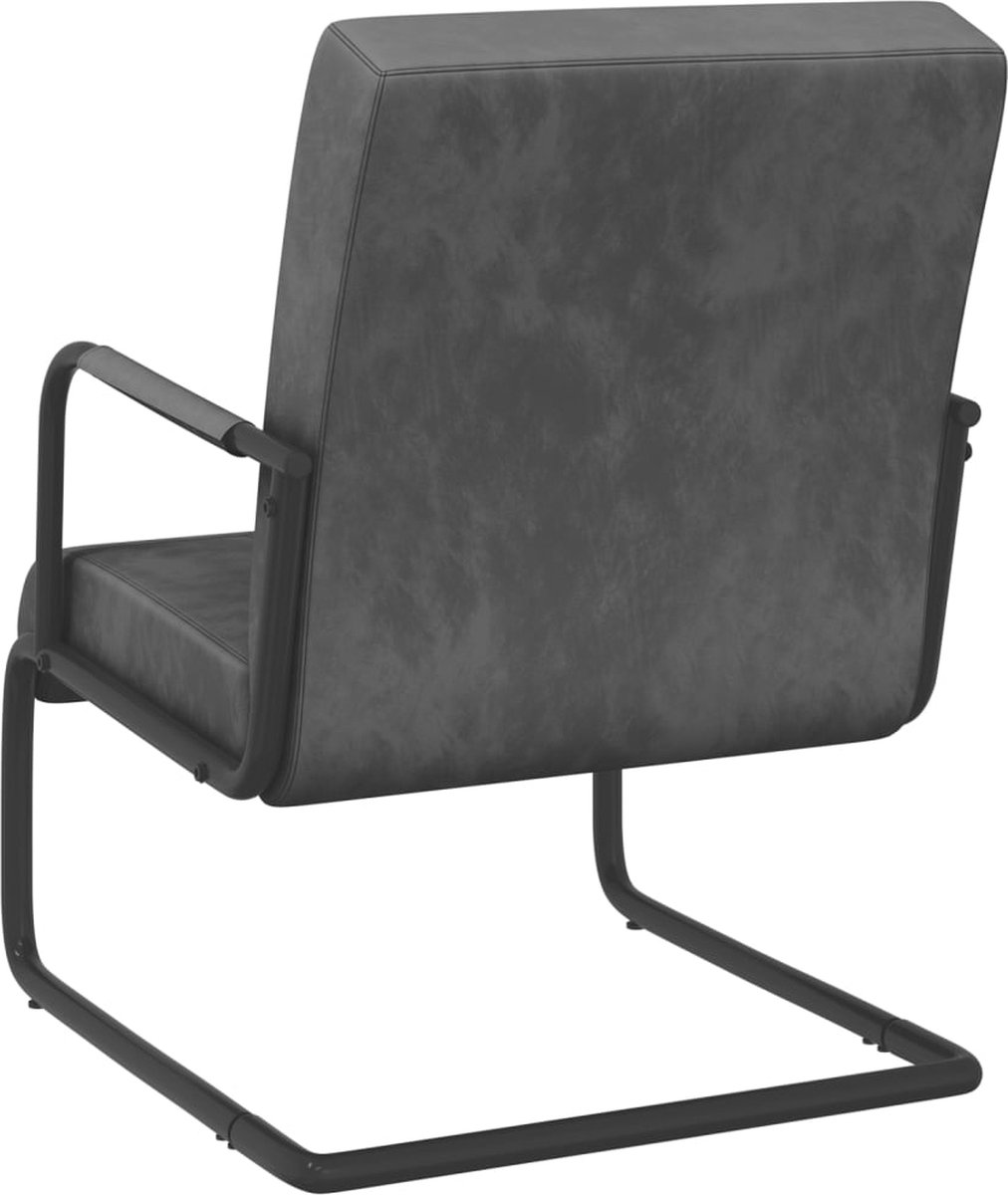 Vidaxl Stoel Fluweel Donker - Grijs