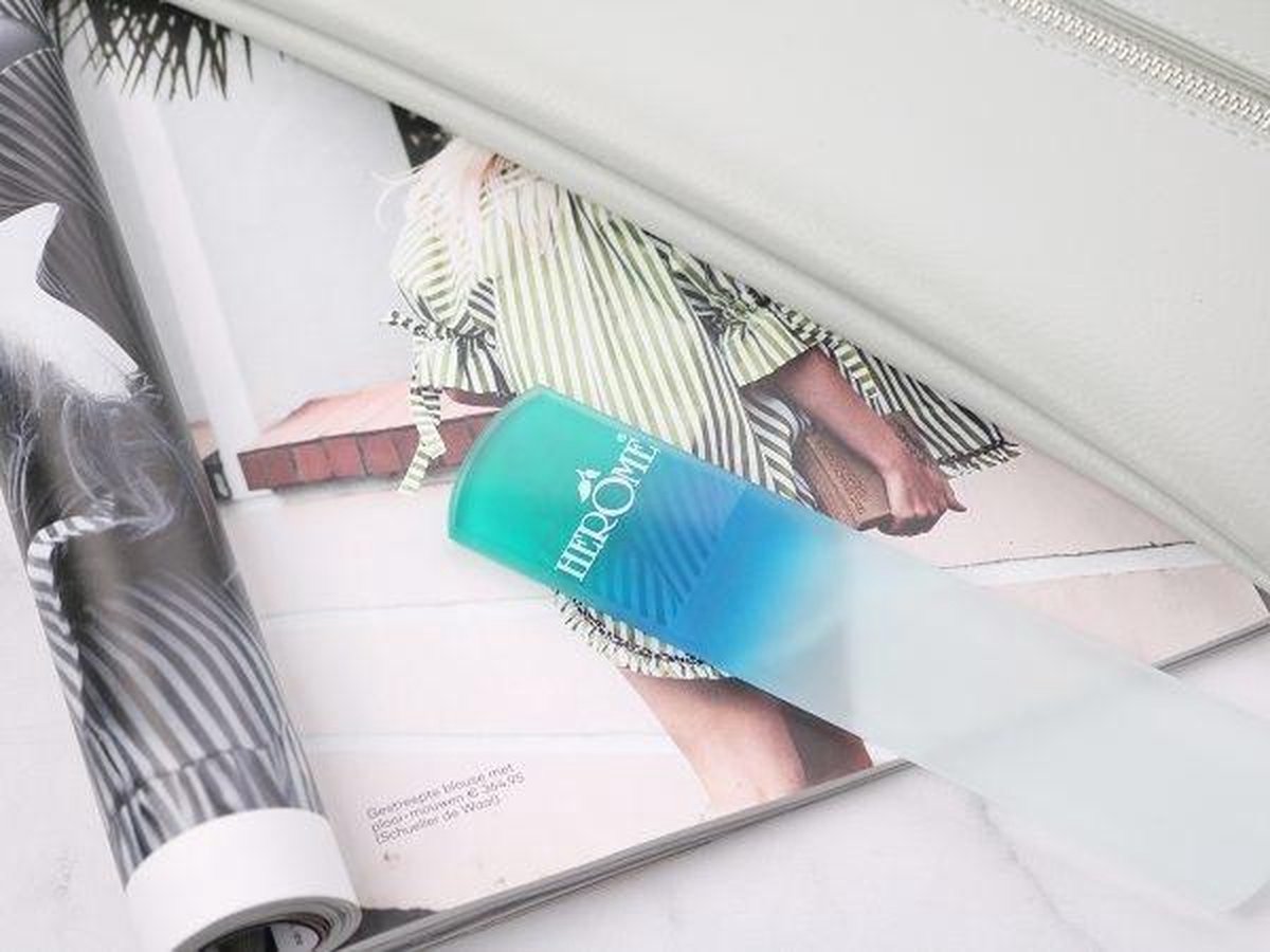 Herome Voetvijl Glass Pedicure File 2 X 18 Cm Wit/lichtblauw