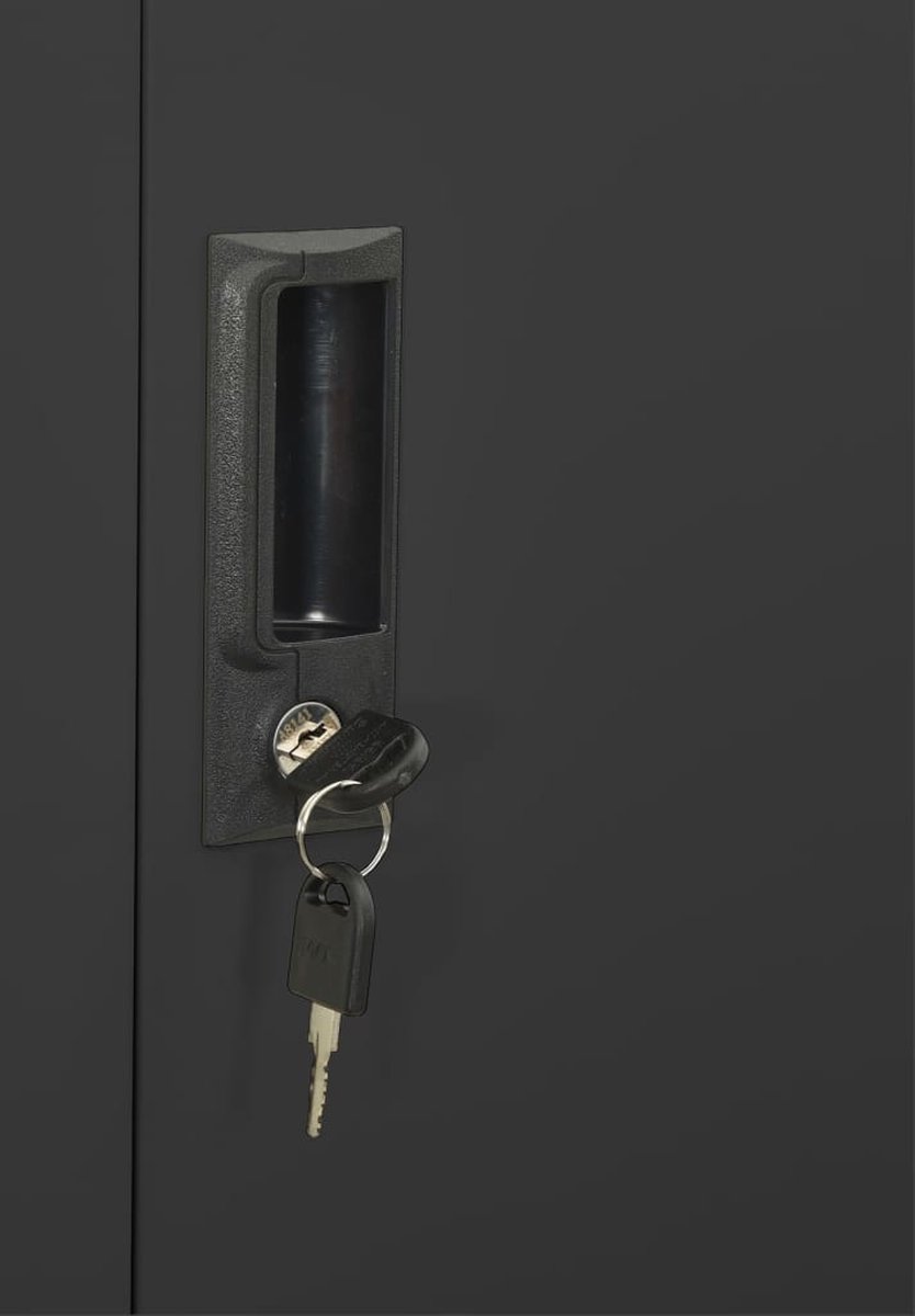 Vidaxl Kantoorkast 90x40x180 Cm Staal Antracietkleurig