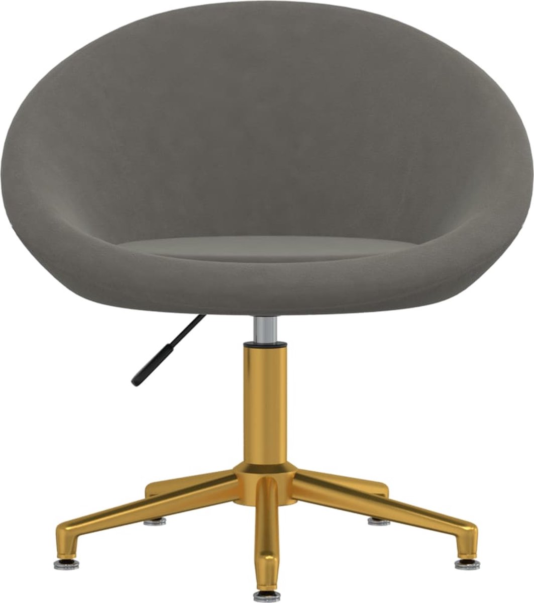 Vidaxl Eetkamerstoelen 6 St Fluweel Donker - Grijs