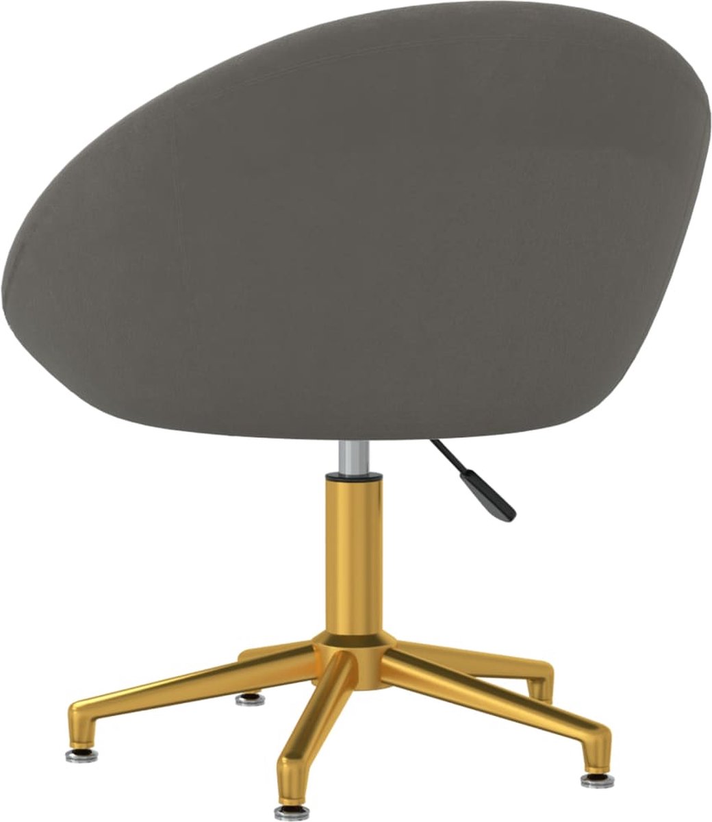 Vidaxl Eetkamerstoelen 6 St Fluweel Donker - Grijs