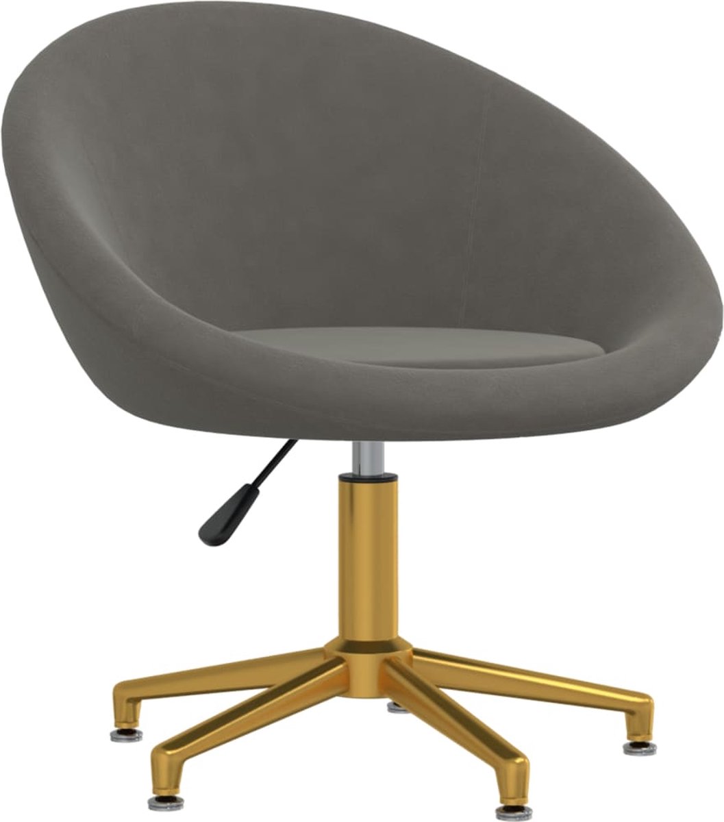Vidaxl Eetkamerstoelen 6 St Fluweel Donker - Grijs