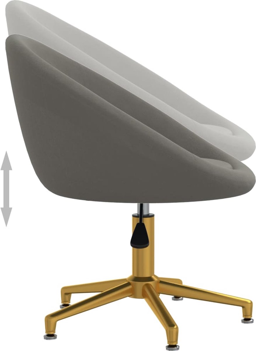 Vidaxl Eetkamerstoelen 6 St Fluweel Donker - Grijs