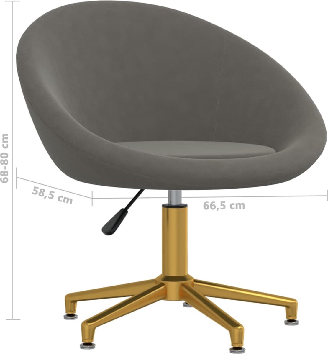 Vidaxl Eetkamerstoelen 6 St Fluweel Donker - Grijs