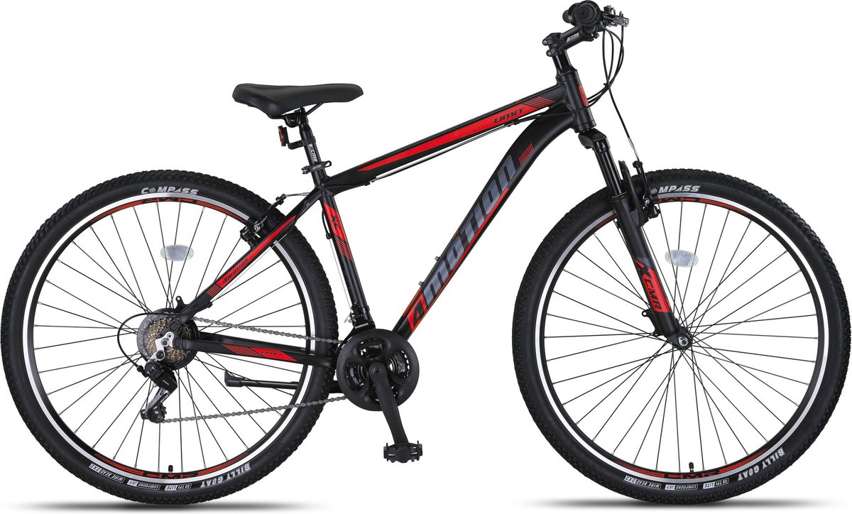 Umit 4 Motion Mountainbike 27,5 inch V-Brakes/Rood 21v - Zwart