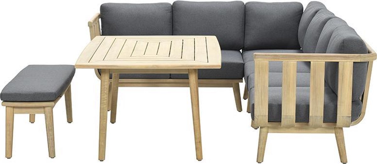 Garden Impressions San Leone Lounge Dining Set 6-delig - Donker - Grijs
