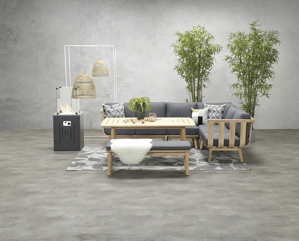 Garden Impressions San Leone Lounge Dining Set 6-delig - Donker - Grijs