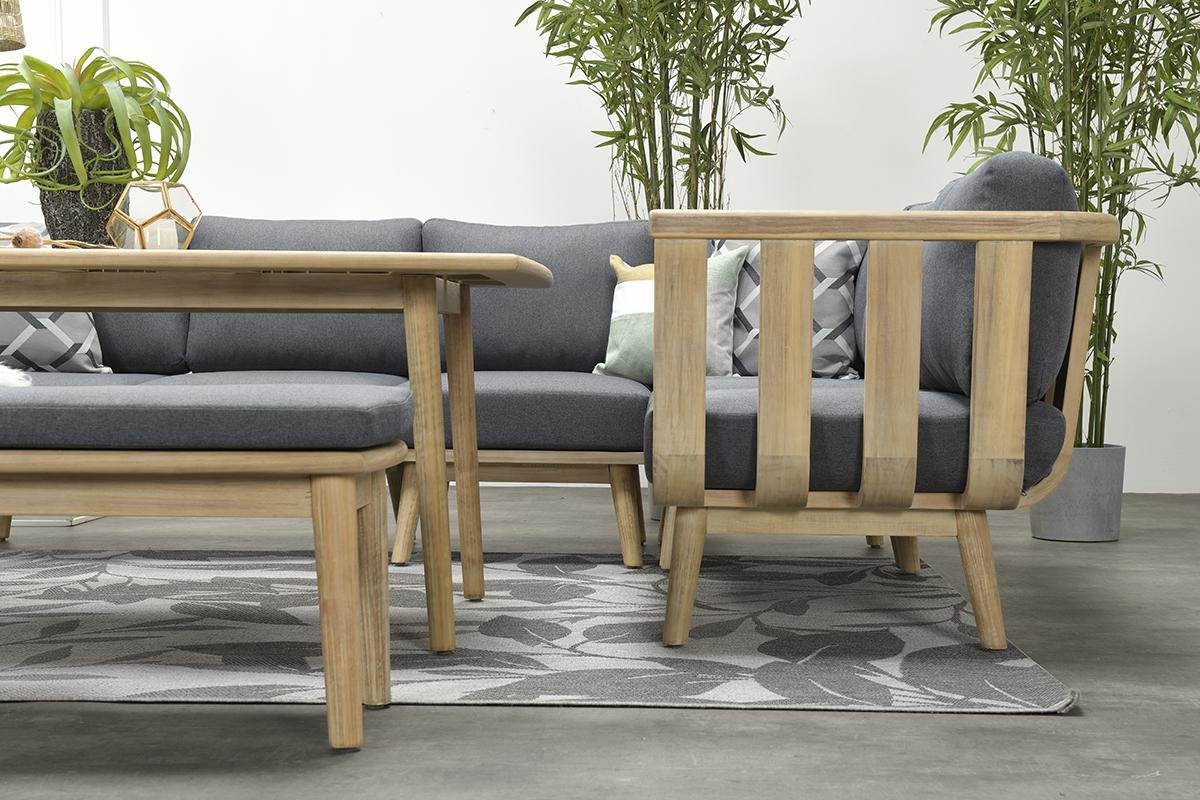 Garden Impressions San Leone Lounge Dining Set 6-delig - Donker - Grijs