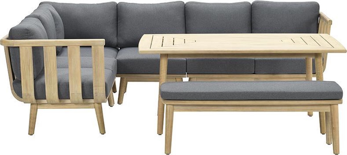 Garden Impressions San Leone Lounge Dining Set 6-delig - Donker - Grijs