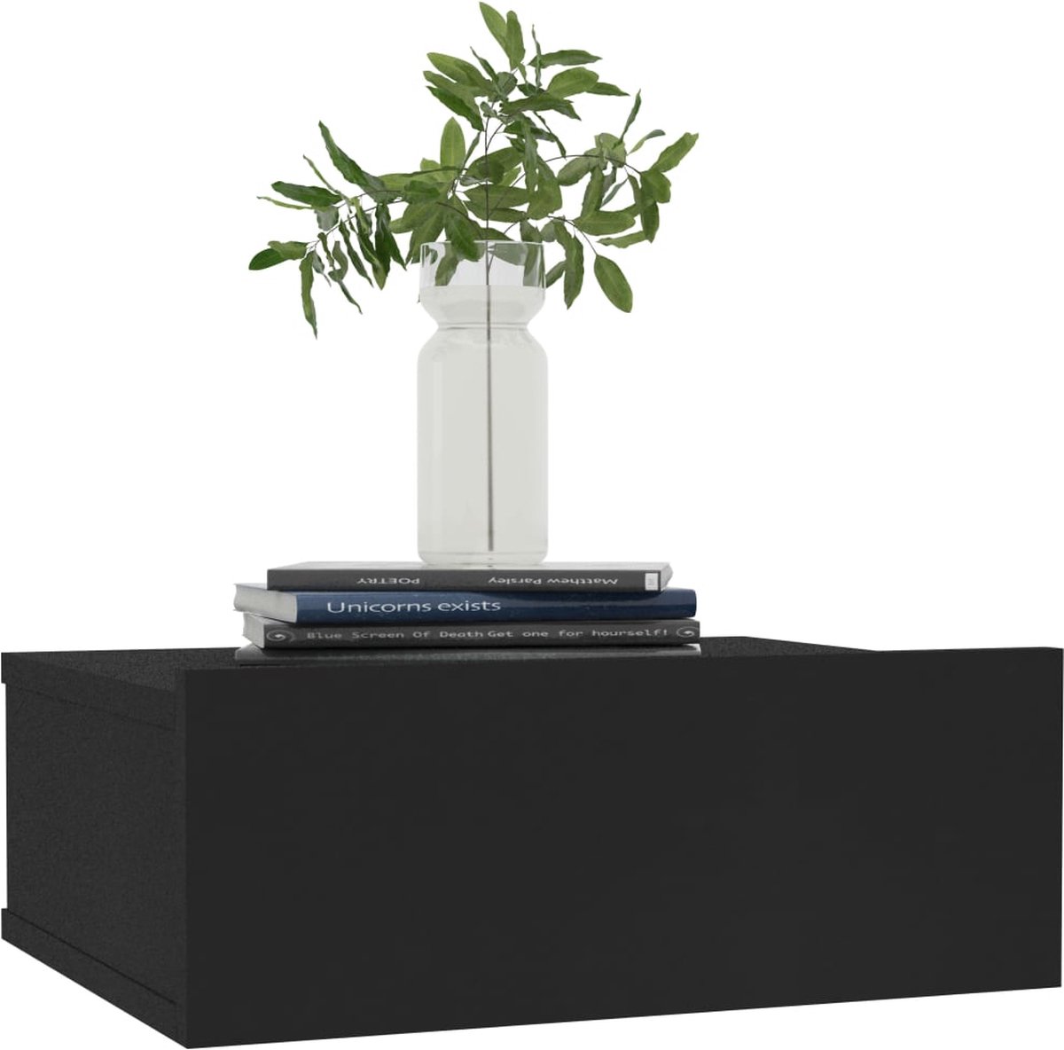 Vidaxl Nachtkastjes Zwevend 2 St 40x30x15 Cm Spaanplaat - Zwart