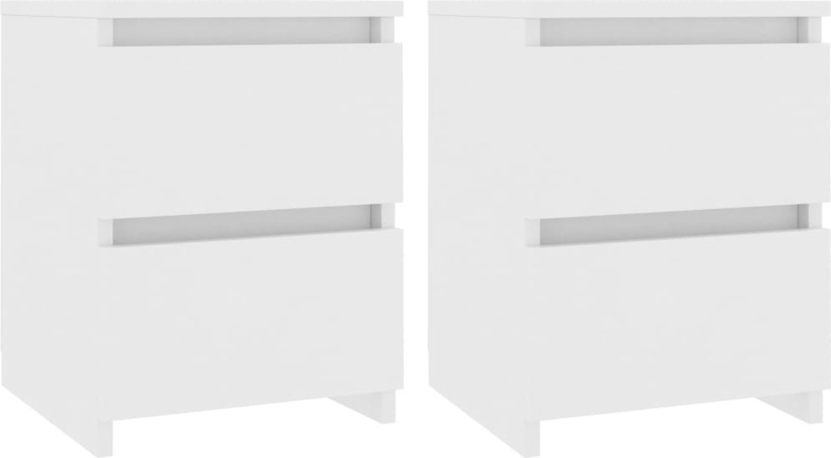 Vidaxl Nachtkastjes 2 St 30x30x40 Cm Spaanplaat - Wit