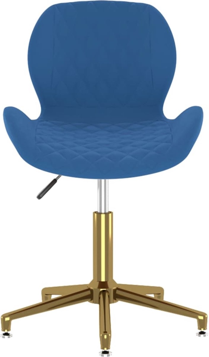 Vidaxl Eetkamerstoelen Draaibaar 2 St Fluweel - Blauw