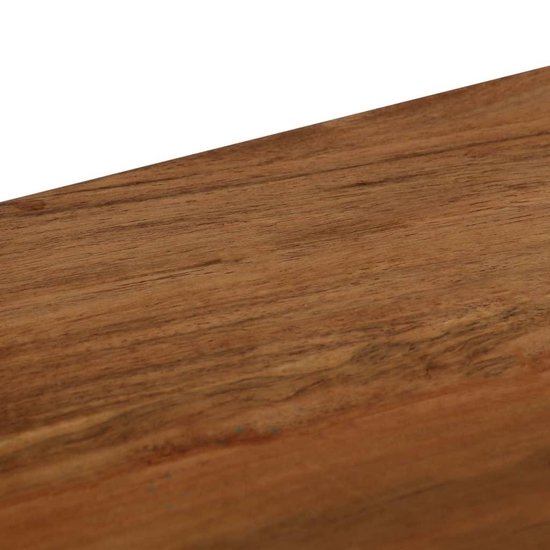 Vidaxl Eetkamerbank 160x40x45 Cm Massief Acaciahout En Staal - Bruin