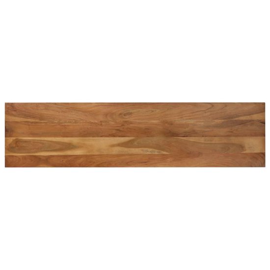Vidaxl Eetkamerbank 160x40x45 Cm Massief Acaciahout En Staal - Bruin