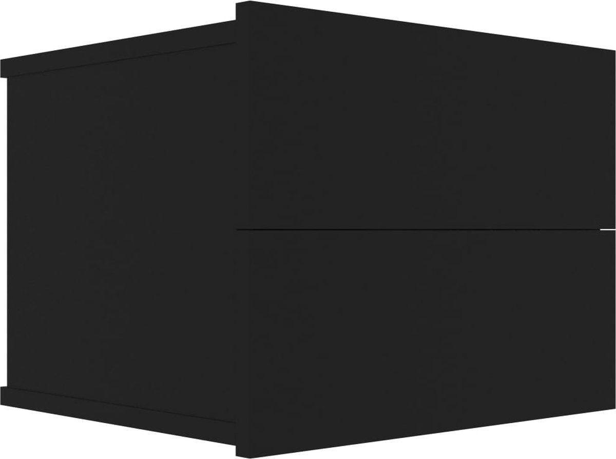 Vidaxl Nachtkastjes 2 St 40x30x30 Cm Spaanplaat - Zwart