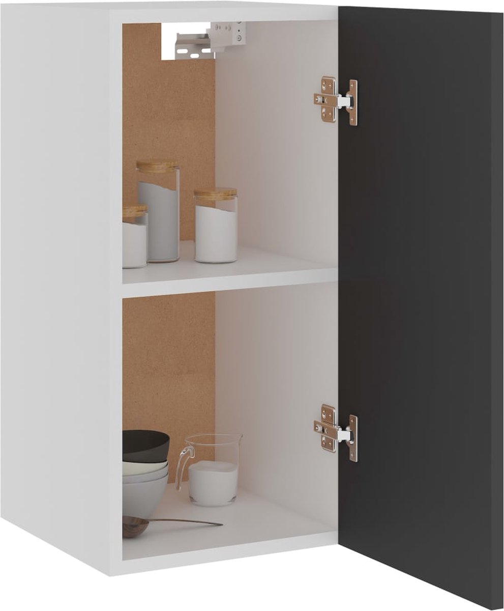 Vidaxl Hangkast 29,5x31x60 Cm Spaanplaat - Grijs