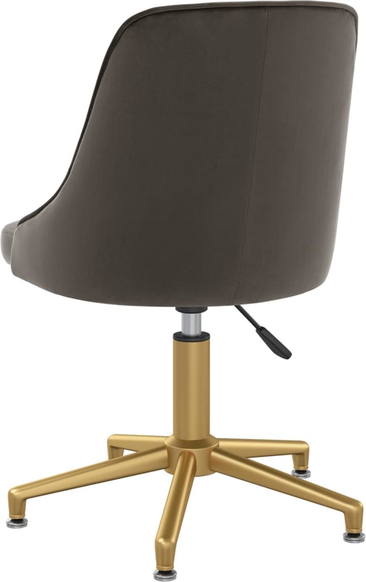 Vidaxl Eetkamerstoelen Draaibaar 2 St Fluweel Donker - Grijs