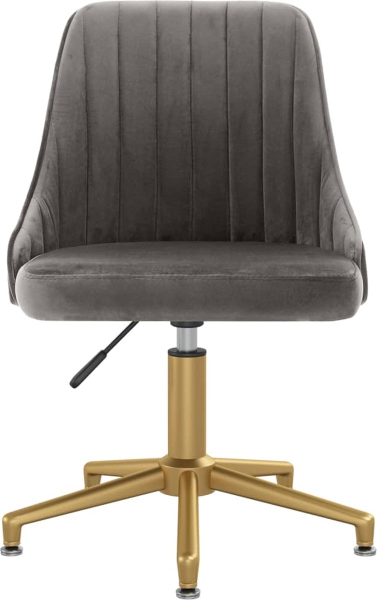 Vidaxl Eetkamerstoelen Draaibaar 2 St Fluweel Donker - Grijs