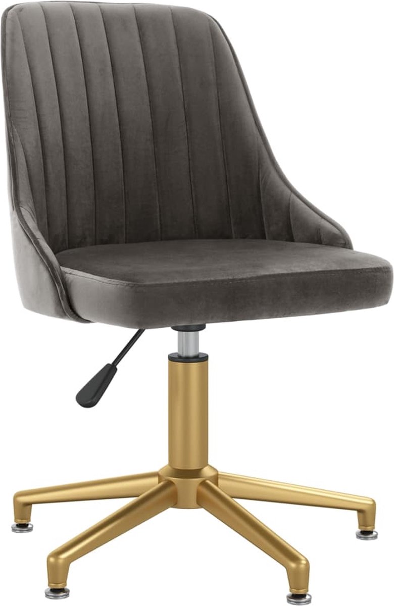 Vidaxl Eetkamerstoelen Draaibaar 2 St Fluweel Donker - Grijs