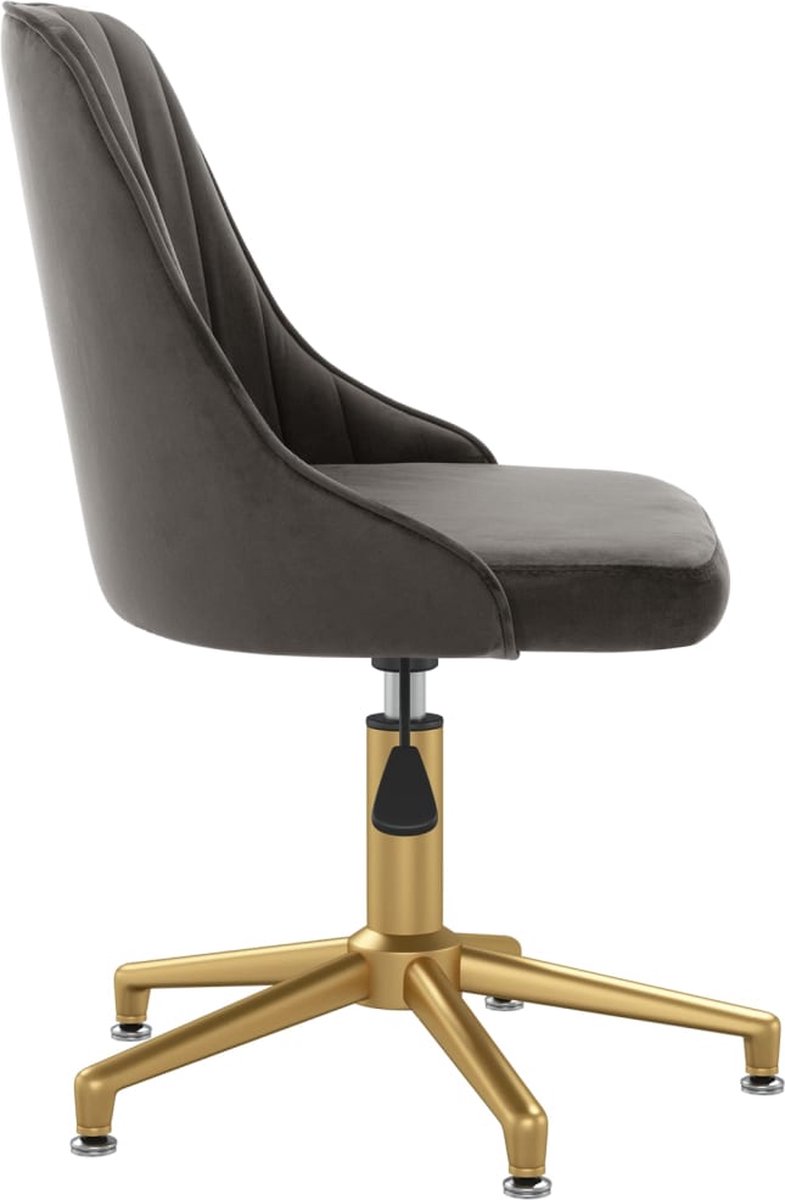 Vidaxl Eetkamerstoelen Draaibaar 2 St Fluweel Donker - Grijs