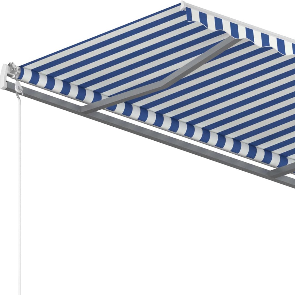 Vidaxl Luifel Handmatig Uittrekbaar Met Palen 4x3 M En - Blauw