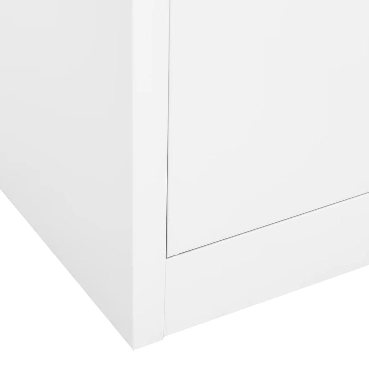 Vidaxl Kantoorkast 90x40x180 Cm Staal En Gehard Glas - Wit