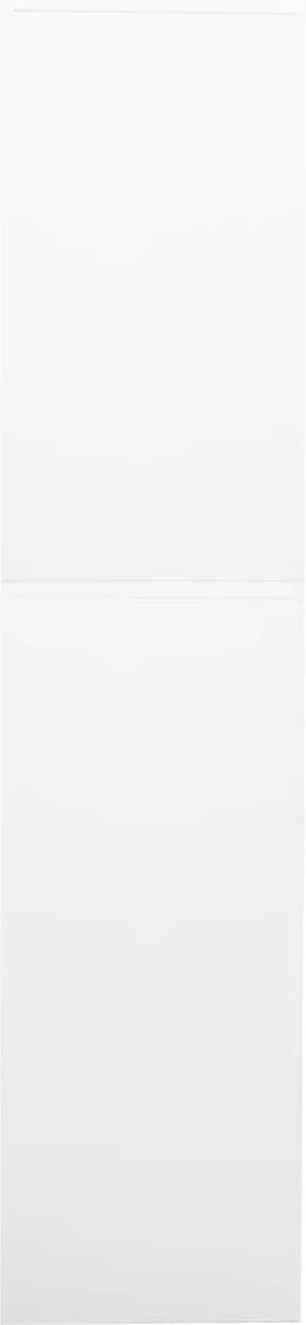 Vidaxl Kantoorkast 90x40x180 Cm Staal En Gehard Glas - Wit