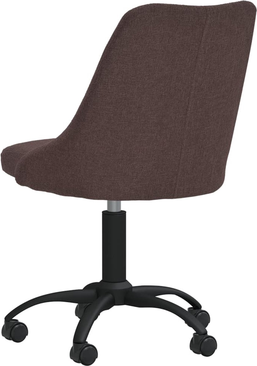 Vidaxl Eetkamerstoelen Draaibaar 2 St Stof Donker - Bruin