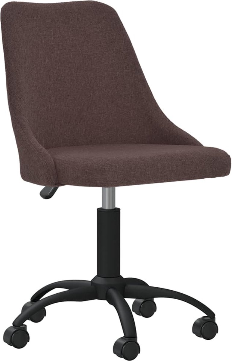 Vidaxl Eetkamerstoelen Draaibaar 2 St Stof Donker - Bruin