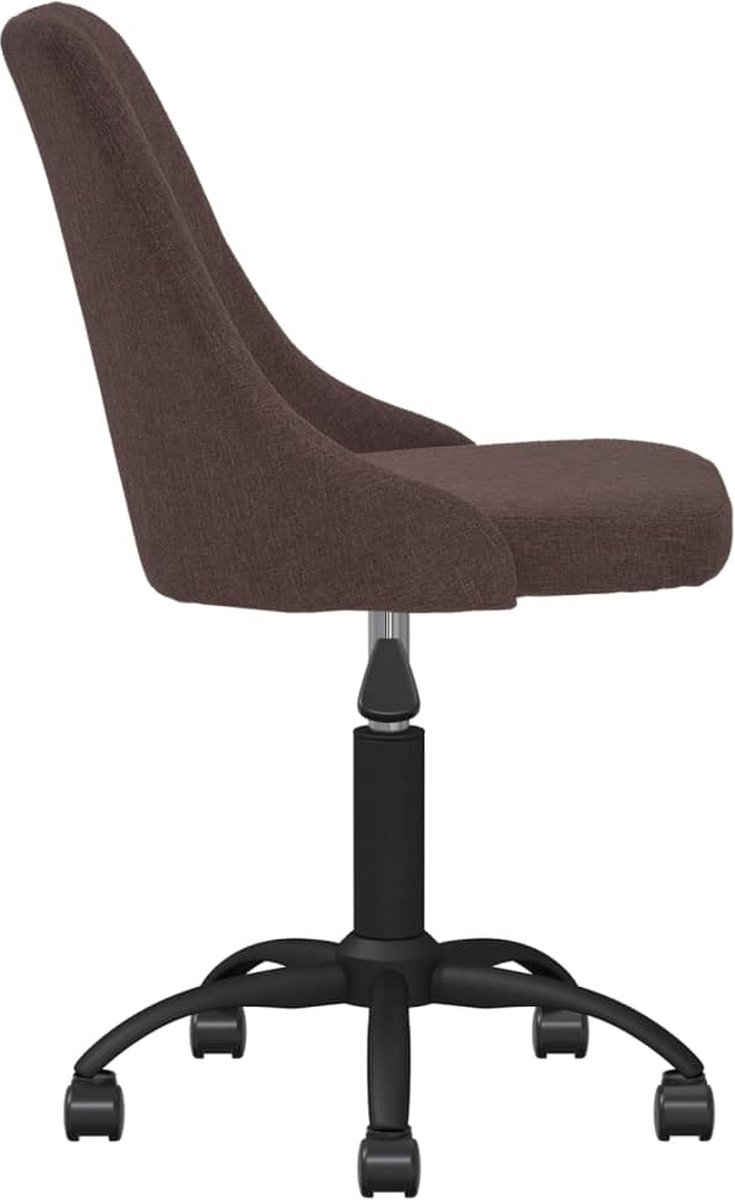 Vidaxl Eetkamerstoelen Draaibaar 2 St Stof Donker - Bruin