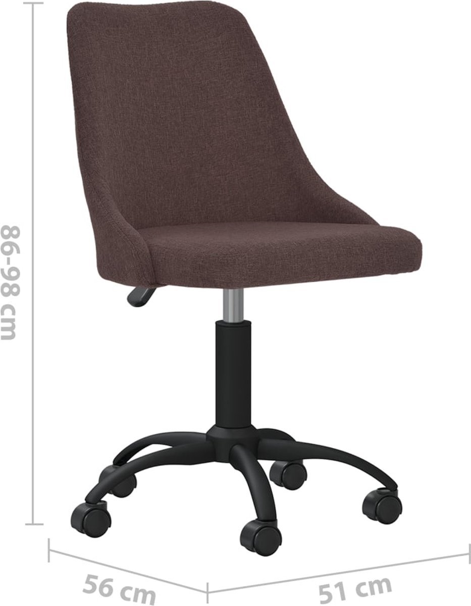 Vidaxl Eetkamerstoelen Draaibaar 2 St Stof Donker - Bruin