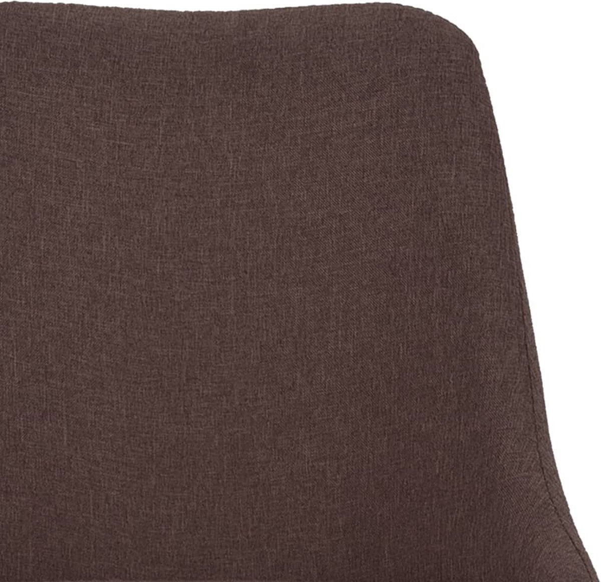 Vidaxl Eetkamerstoelen Draaibaar 2 St Stof Donker - Bruin