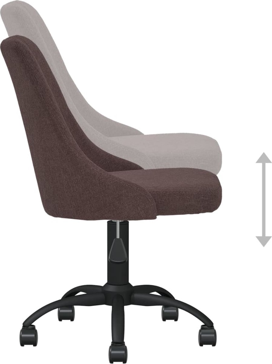 Vidaxl Eetkamerstoelen Draaibaar 2 St Stof Donker - Bruin