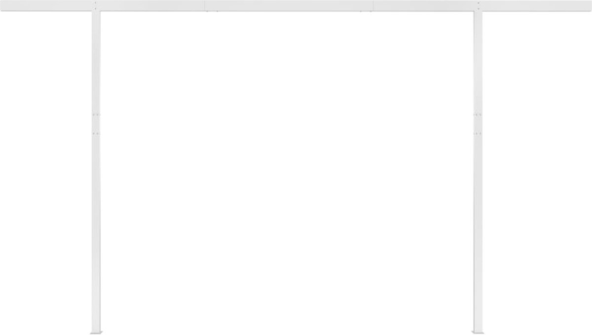 Vidaxl Luifel Handmatig Uittrekbaar Met Palen 4,5x3 M En - Oranje