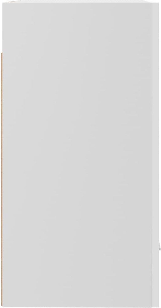 Vidaxl Hangkasten 2 St 50x31x60 Cm Spaanplaat Hoogglans - Wit