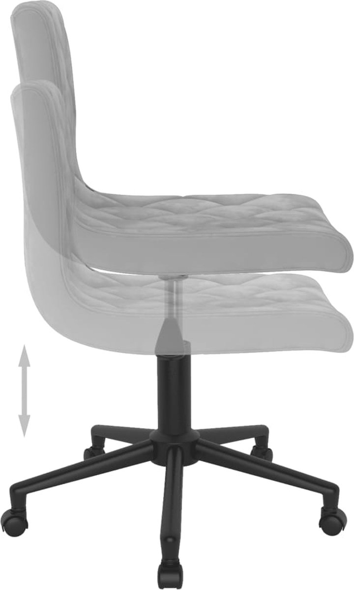 Vidaxl Eetkamerstoelen Draaibaar 2 St Fluweel Licht - Grijs