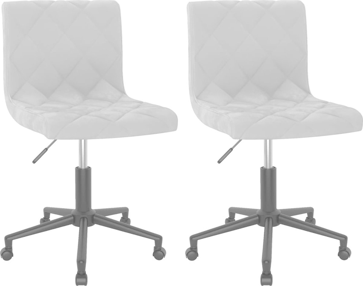 Vidaxl Eetkamerstoelen Draaibaar 2 St Fluweel Licht - Grijs